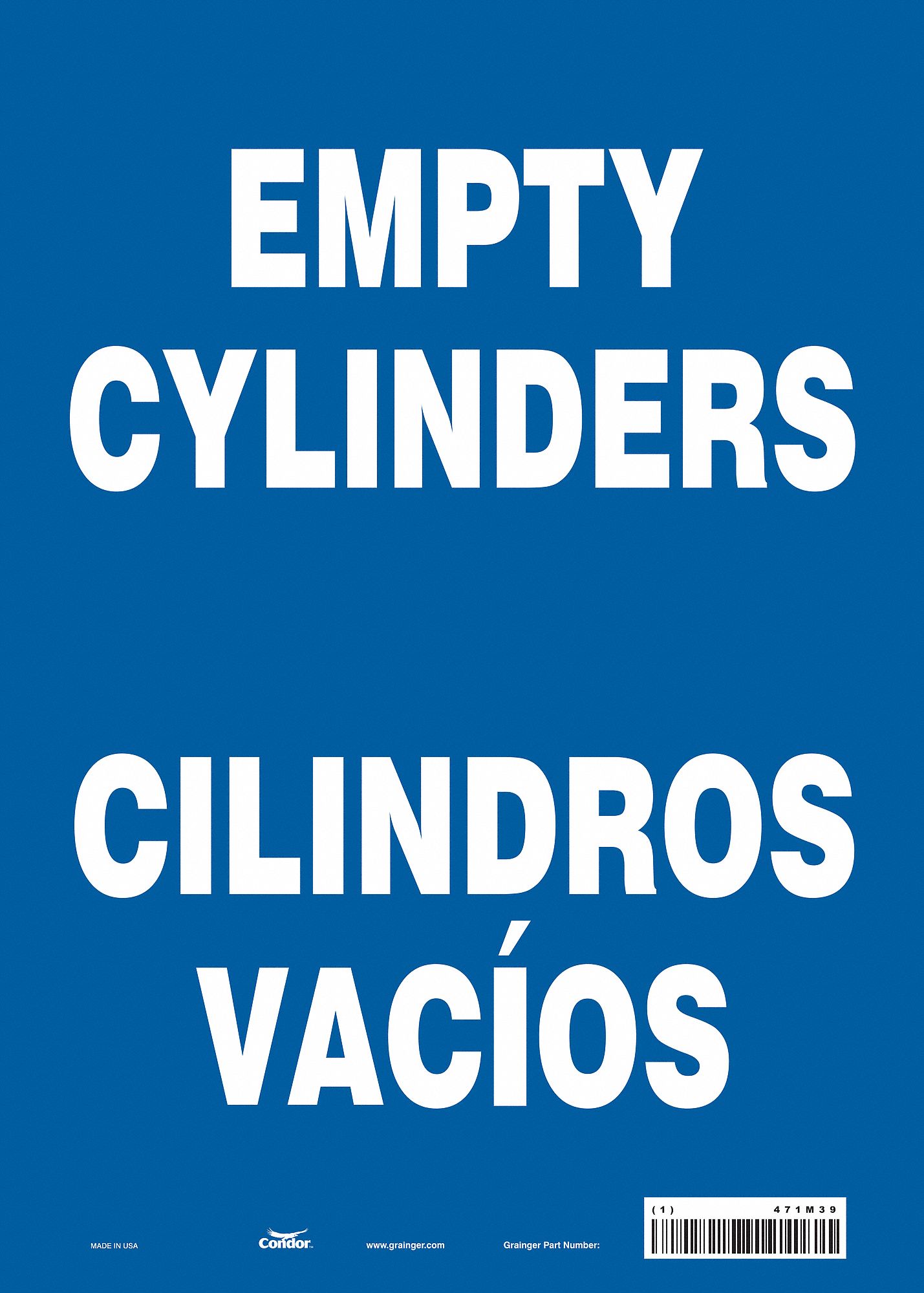 Safety Sign: Vinyl, Adhesive Sign Mounting, 14 in x 10 in Nominal Sign Size, Not Retroreflective