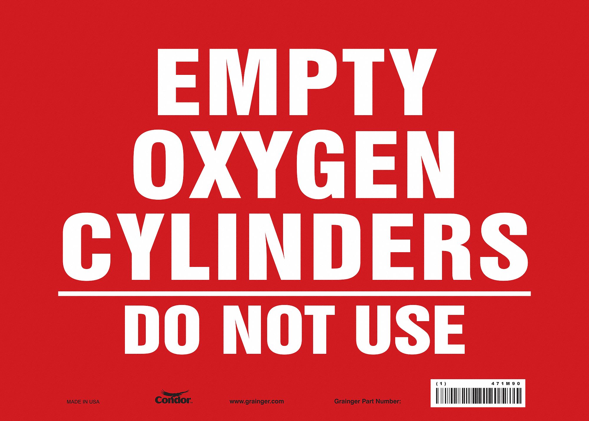 Safety Sign: Vinyl, Adhesive Sign Mounting, 10 in x 14 in Nominal Sign Size, Not Retroreflective