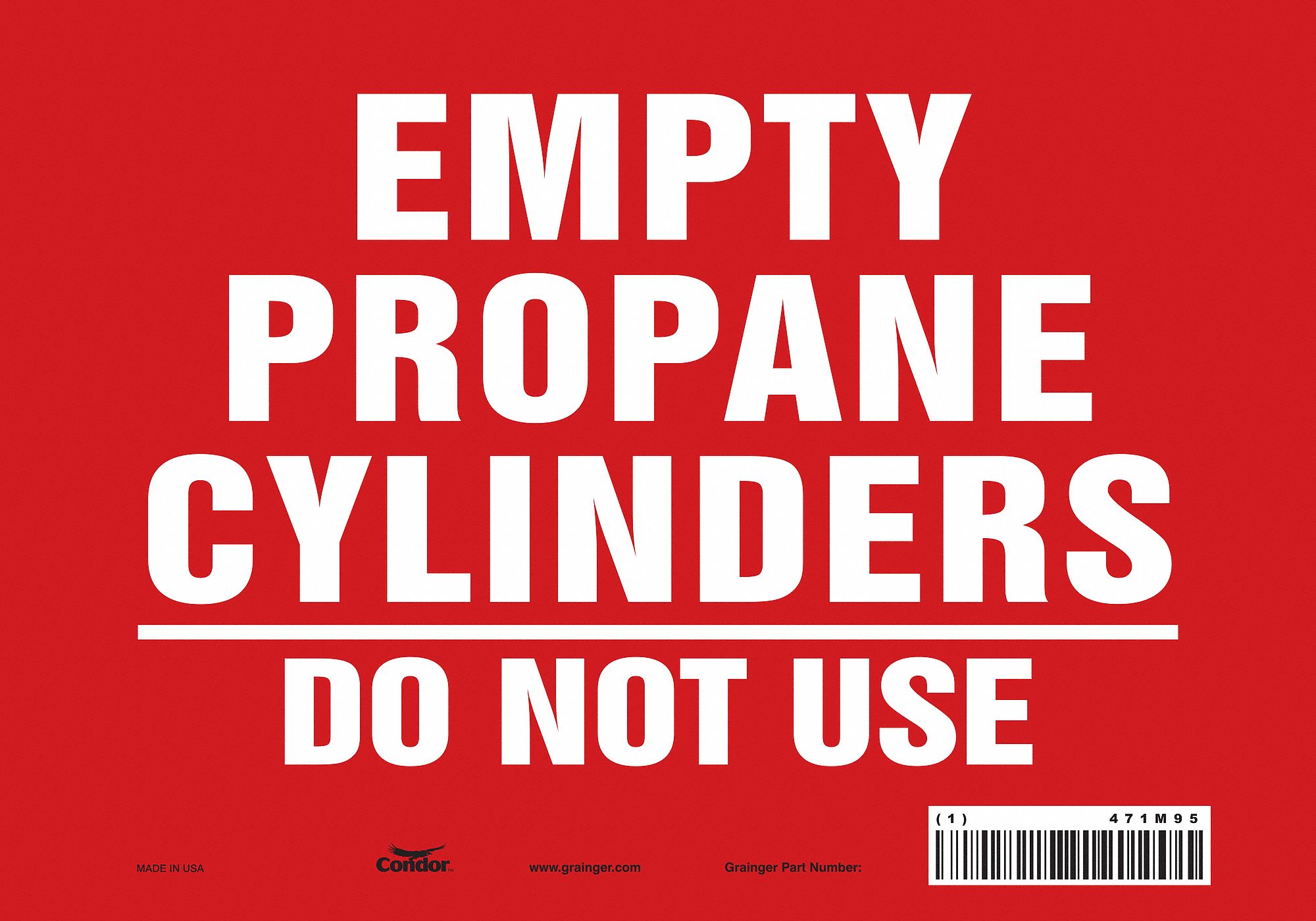 Safety Sign: Vinyl, Adhesive Sign Mounting, 7 in x 10 in Nominal Sign Size, Not Retroreflective