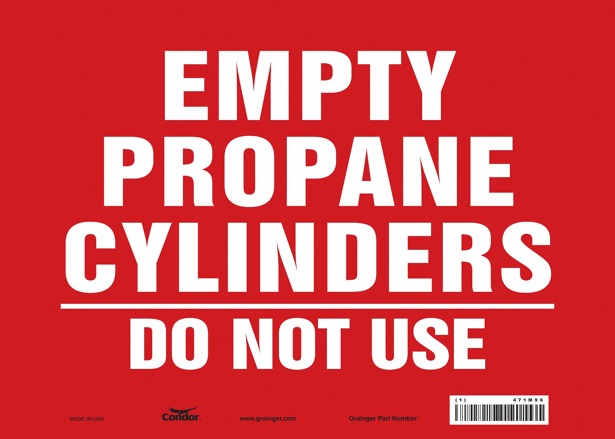 Safety Sign: Vinyl, Adhesive Sign Mounting, 10 in x 14 in Nominal Sign Size, Not Retroreflective