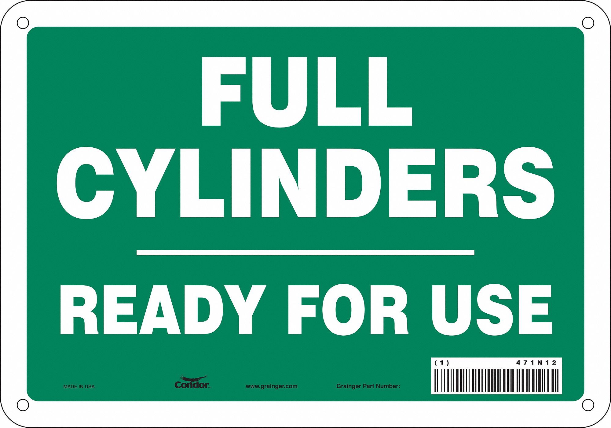 Safety Sign: Polyethylene, Mounting Holes Sign Mounting, 7 in x 10 in Nominal Sign Size, No Header