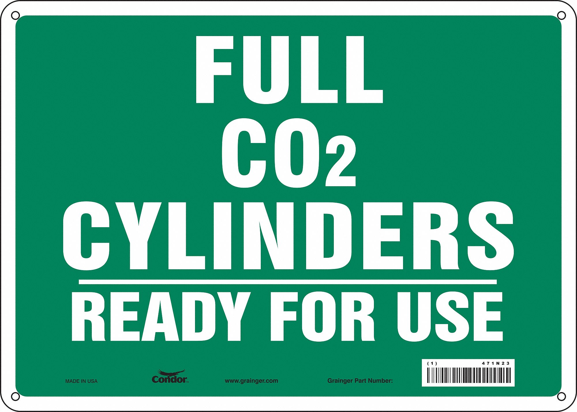 Safety Sign: Aluminum, Mounting Holes Sign Mounting, 10 in x 14 in Nominal Sign Size, 0.032 in Thick