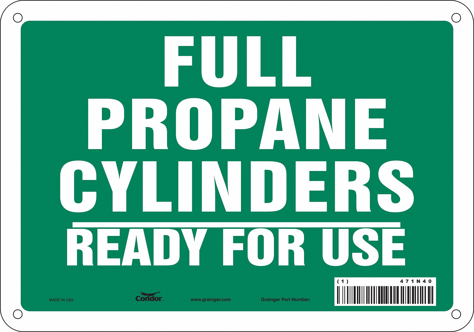 Safety Sign: Aluminum, Mounting Holes Sign Mounting, 7 in x 10 in Nominal Sign Size, 0.032 in Thick