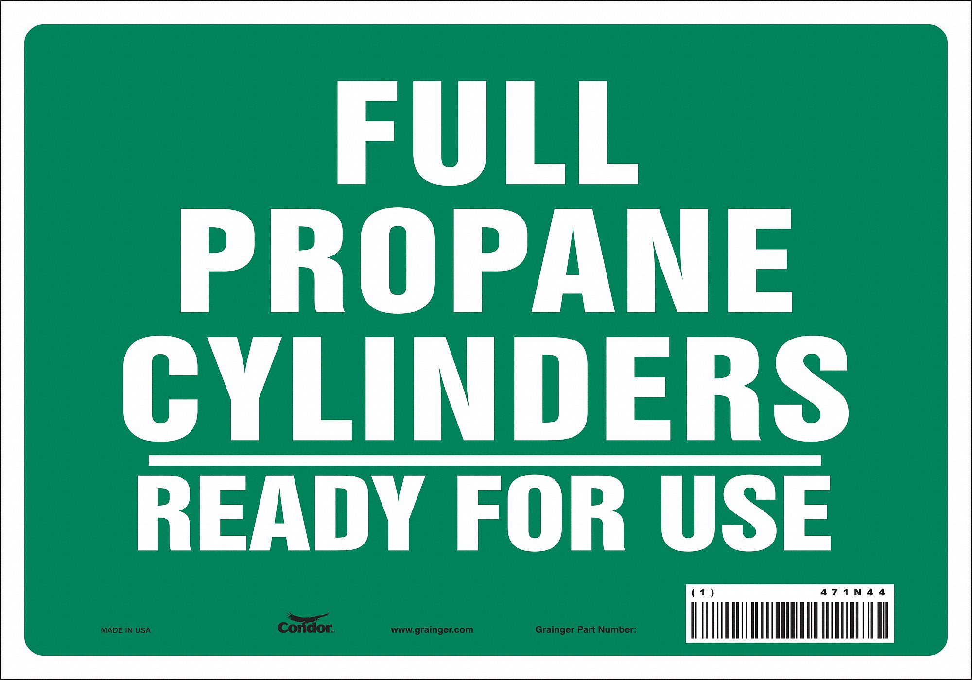Safety Sign: Vinyl, Adhesive Sign Mounting, 7 in x 10 in Nominal Sign Size, Not Retroreflective