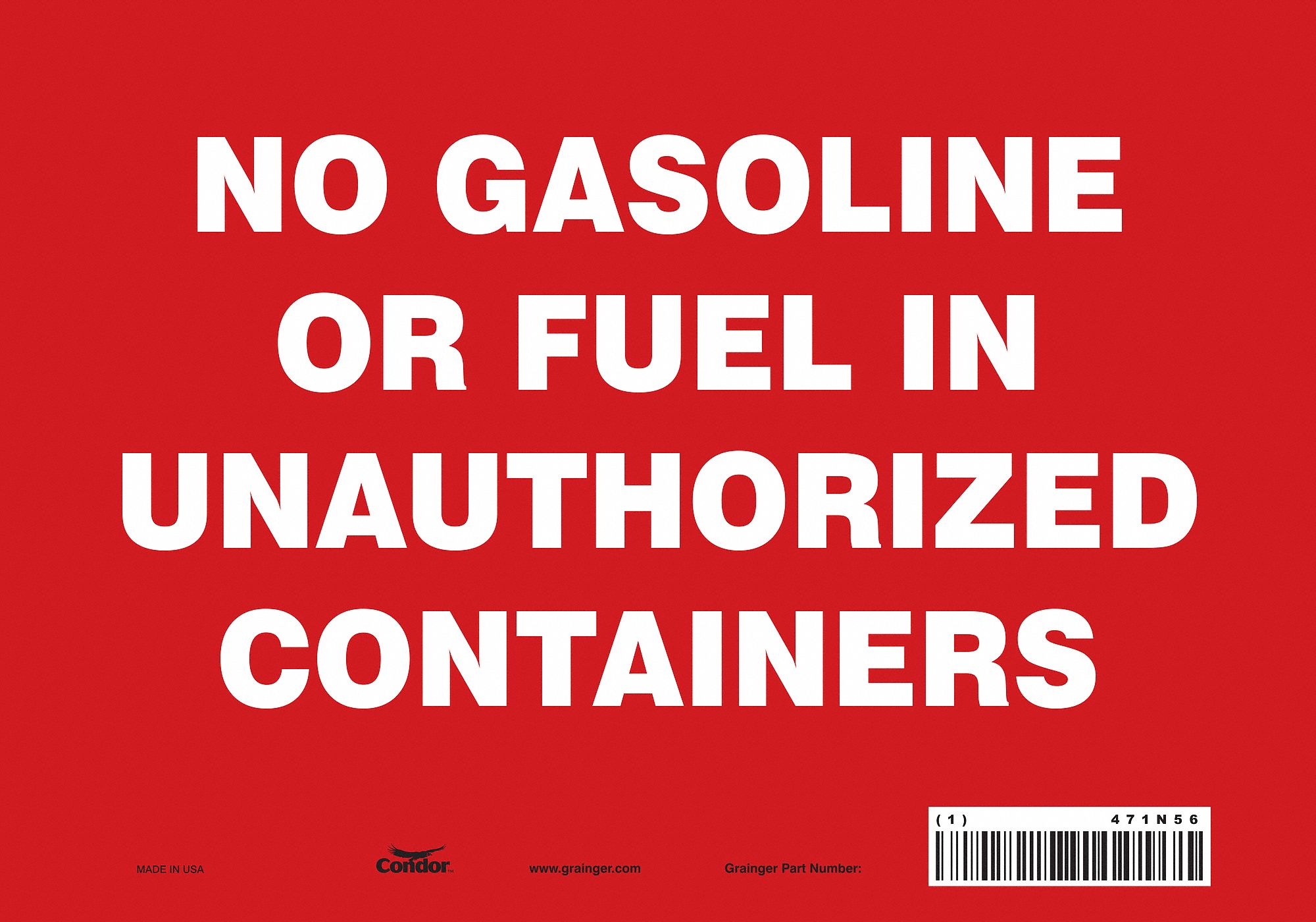 Safety Sign: Vinyl, Adhesive Sign Mounting, 7 in x 10 in Nominal Sign Size, Not Retroreflective