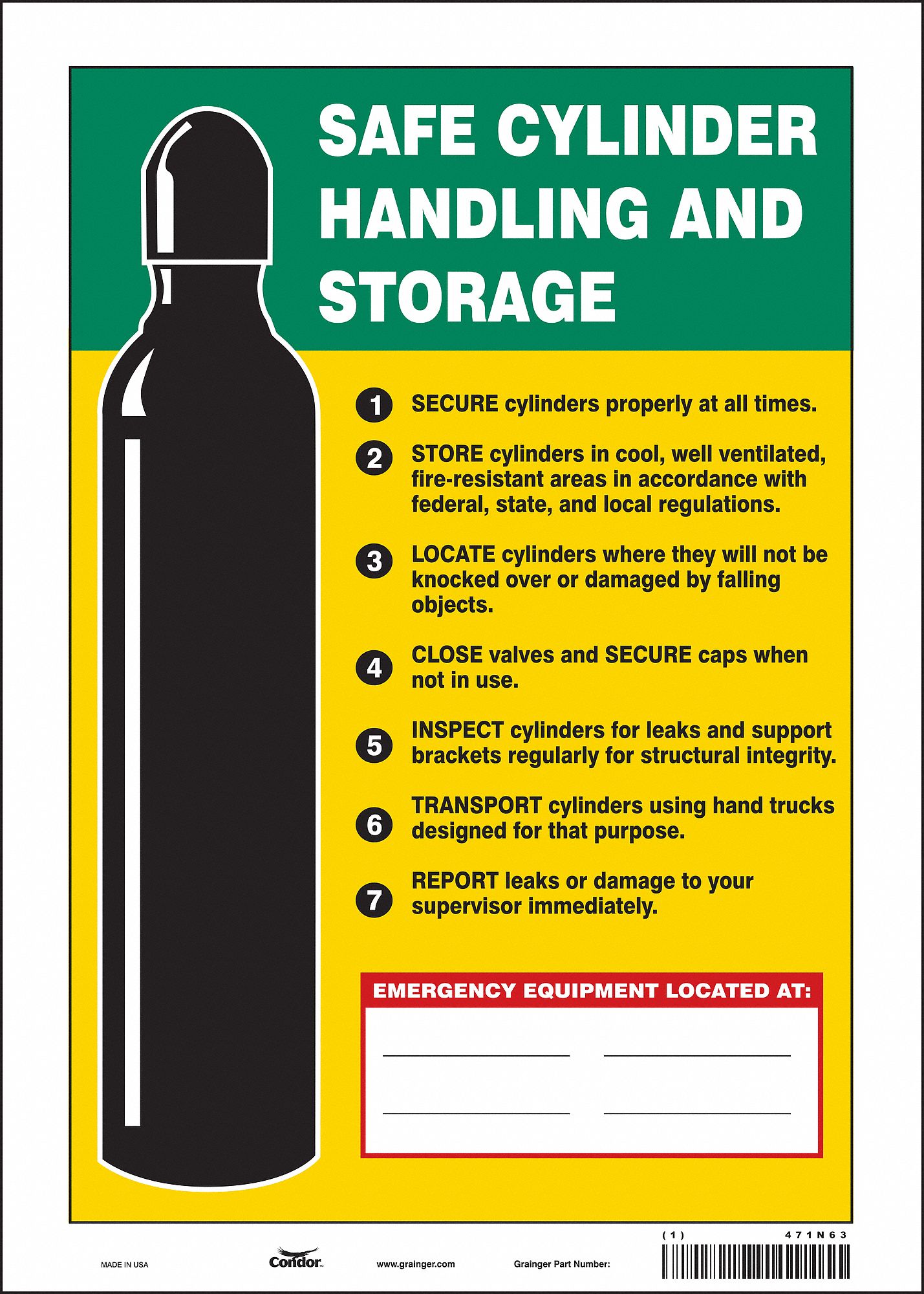 Safety Sign: Vinyl, Adhesive Sign Mounting, 14 in x 10 in Nominal Sign Size, Not Retroreflective