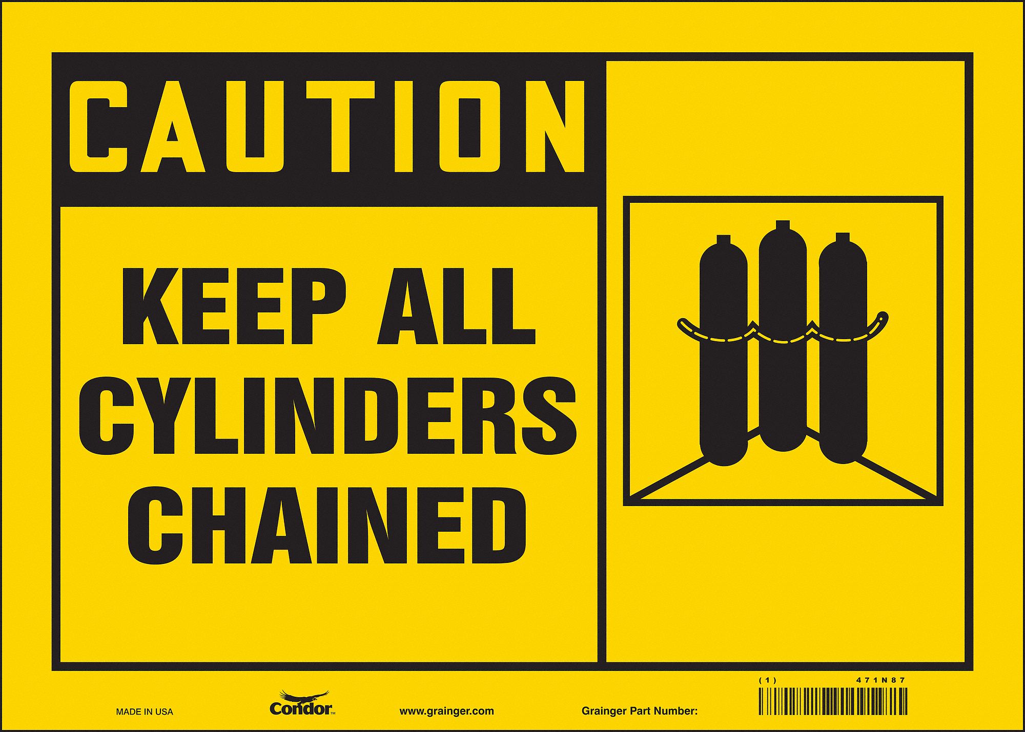 Safety Sign: Vinyl, Adhesive Sign Mounting, 10 in x 14 in Nominal Sign Size, Not Retroreflective