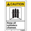 Caution: Keep All Cylinders Chained. Signs