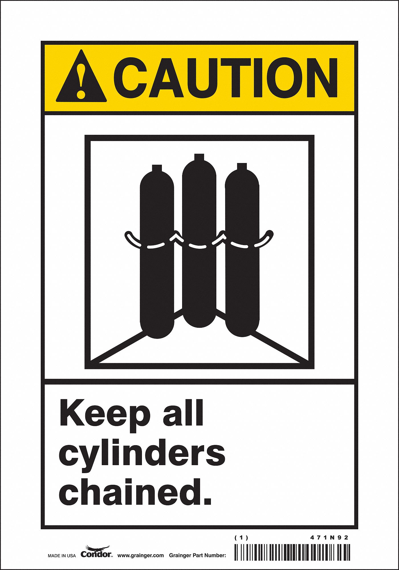 Vinyl, Adhesive Sign Mounting, Safety Sign - 471N92|471N92 - Grainger