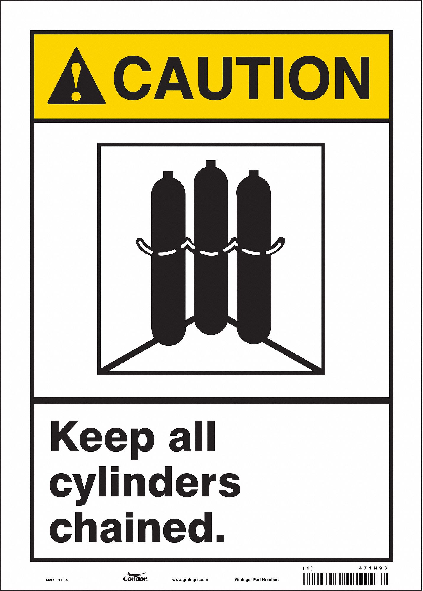 Safety Sign: Vinyl, Adhesive Sign Mounting, 14 in x 10 in Nominal Sign Size, Not Retroreflective