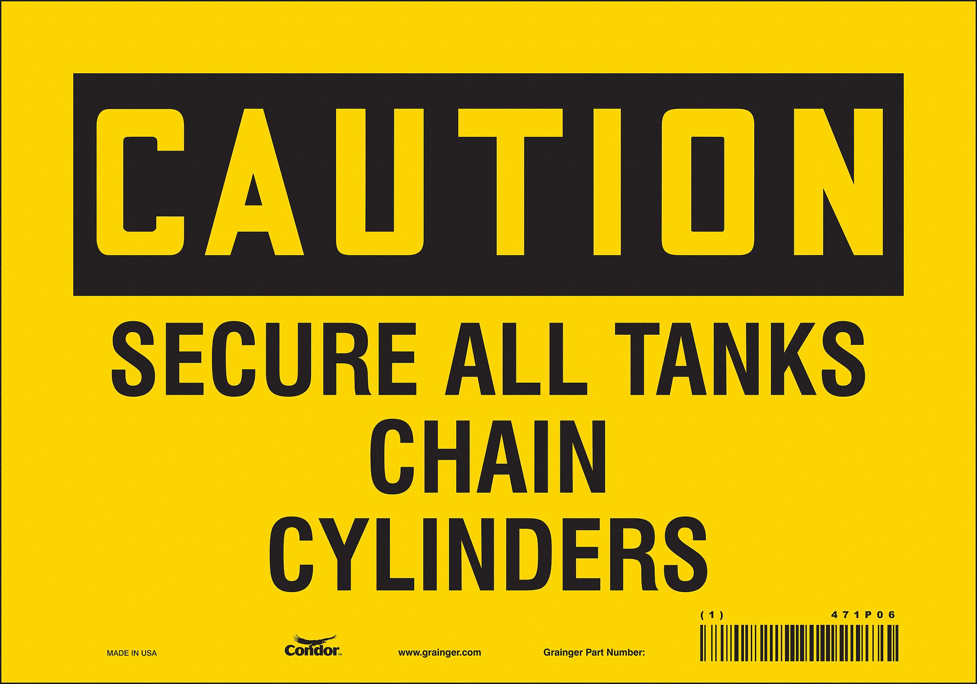 Safety Sign: Vinyl, Adhesive Sign Mounting, 7 in x 10 in Nominal Sign Size, Not Retroreflective