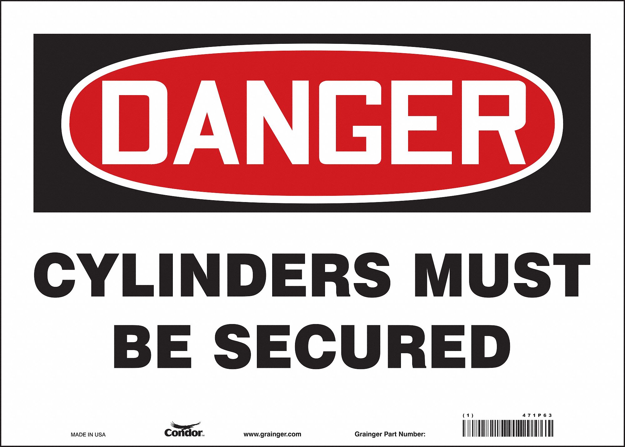 Safety Sign: Vinyl, Adhesive Sign Mounting, 10 in x 14 in Nominal Sign Size, Not Retroreflective