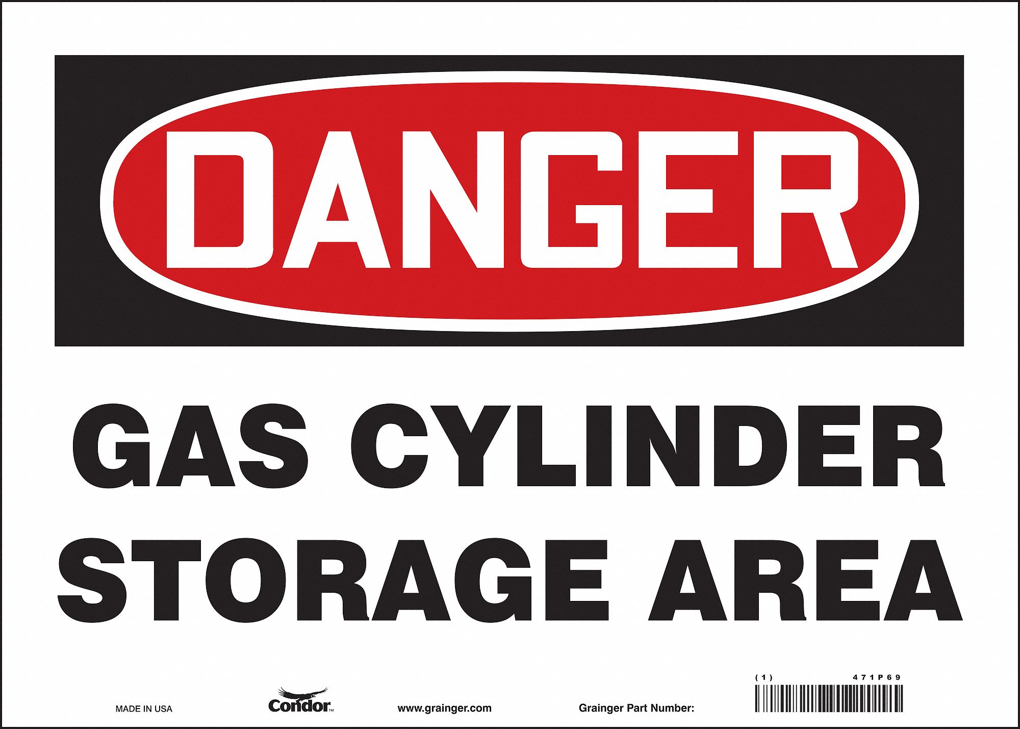 Safety Sign: Vinyl, Adhesive Sign Mounting, 10 in x 14 in Nominal Sign Size, Not Retroreflective