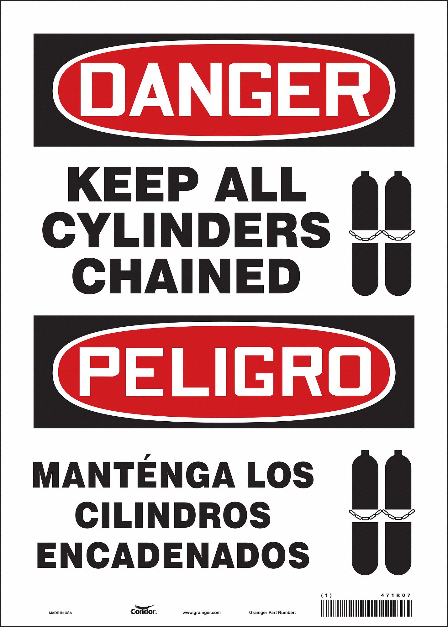 Safety Sign: Vinyl, Adhesive Sign Mounting, 14 in x 10 in Nominal Sign Size, Not Retroreflective