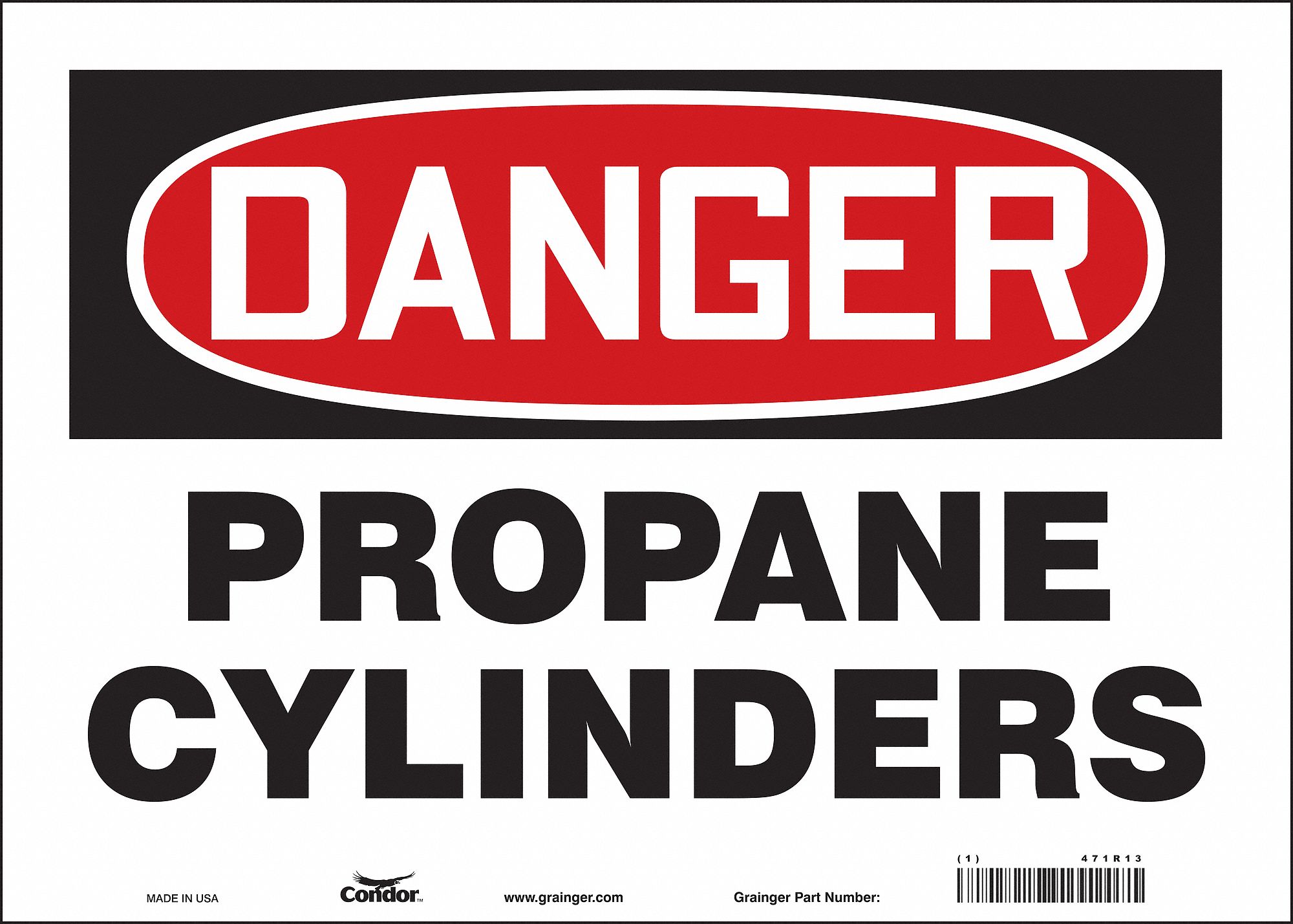 Safety Sign: Vinyl, Adhesive Sign Mounting, 10 in x 14 in Nominal Sign Size, Not Retroreflective