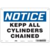 Notice: Keep All Cylinders Chained Signs