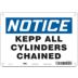 Notice: Keep All Cylinders Chained Signs