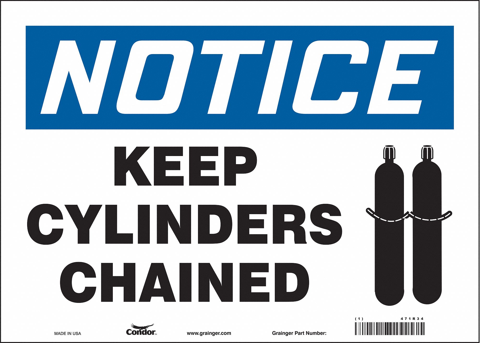 Safety Sign: Vinyl, Adhesive Sign Mounting, 10 in x 14 in Nominal Sign Size, Not Retroreflective