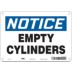 Notice: Empty Cylinders Signs