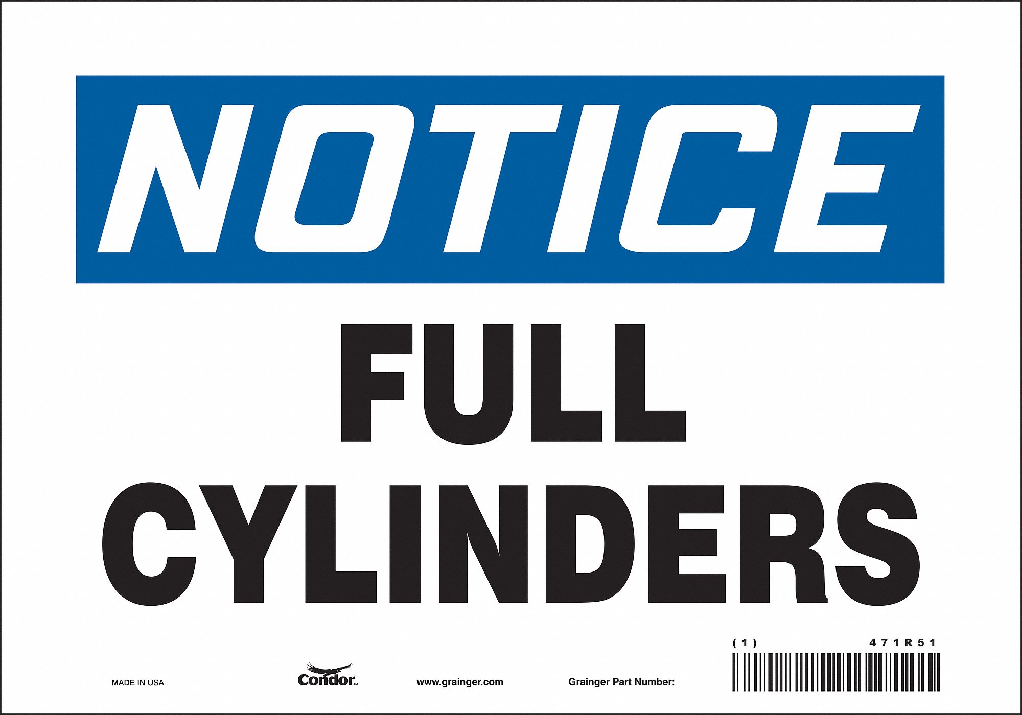 Safety Sign: Vinyl, Adhesive Sign Mounting, 7 in x 10 in Nominal Sign Size, Not Retroreflective