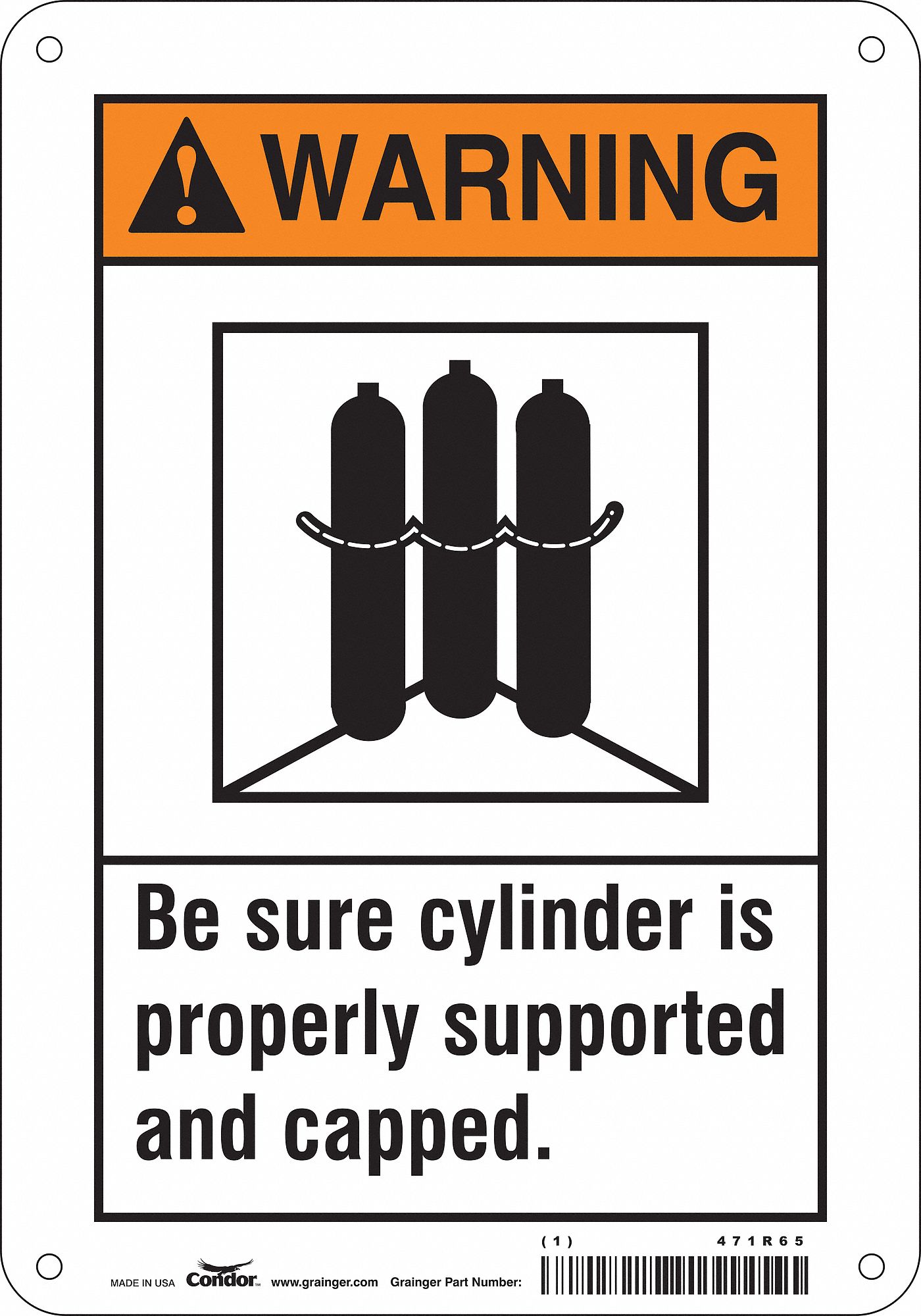 Safety Sign, 10 in x 7 in, Aluminum