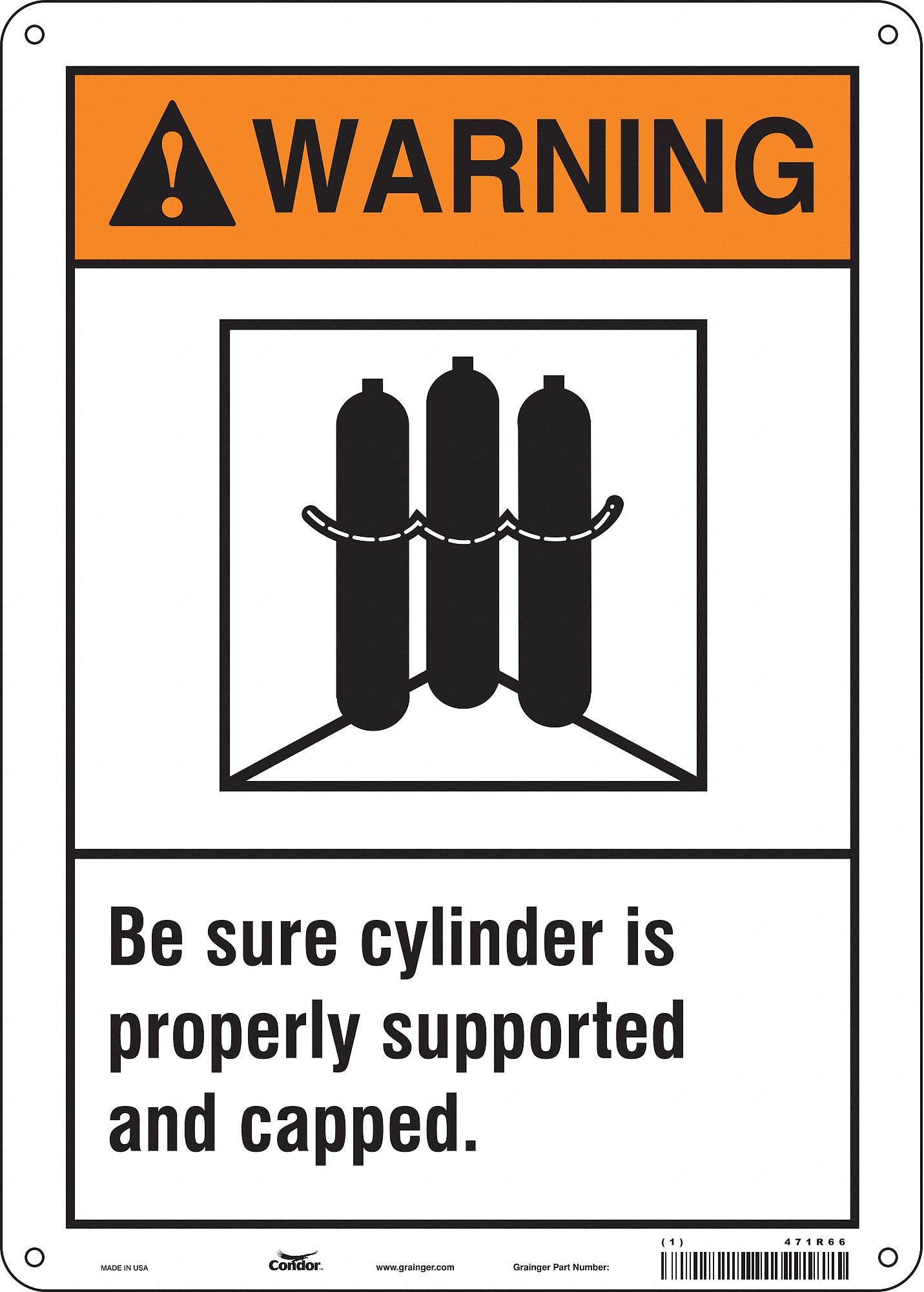 Safety Sign, 14 in x 10 in, Aluminum