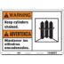Warning/Advertencia: Keep Cylinders Chained/Mantener Los Cilindros Encadenados Signs