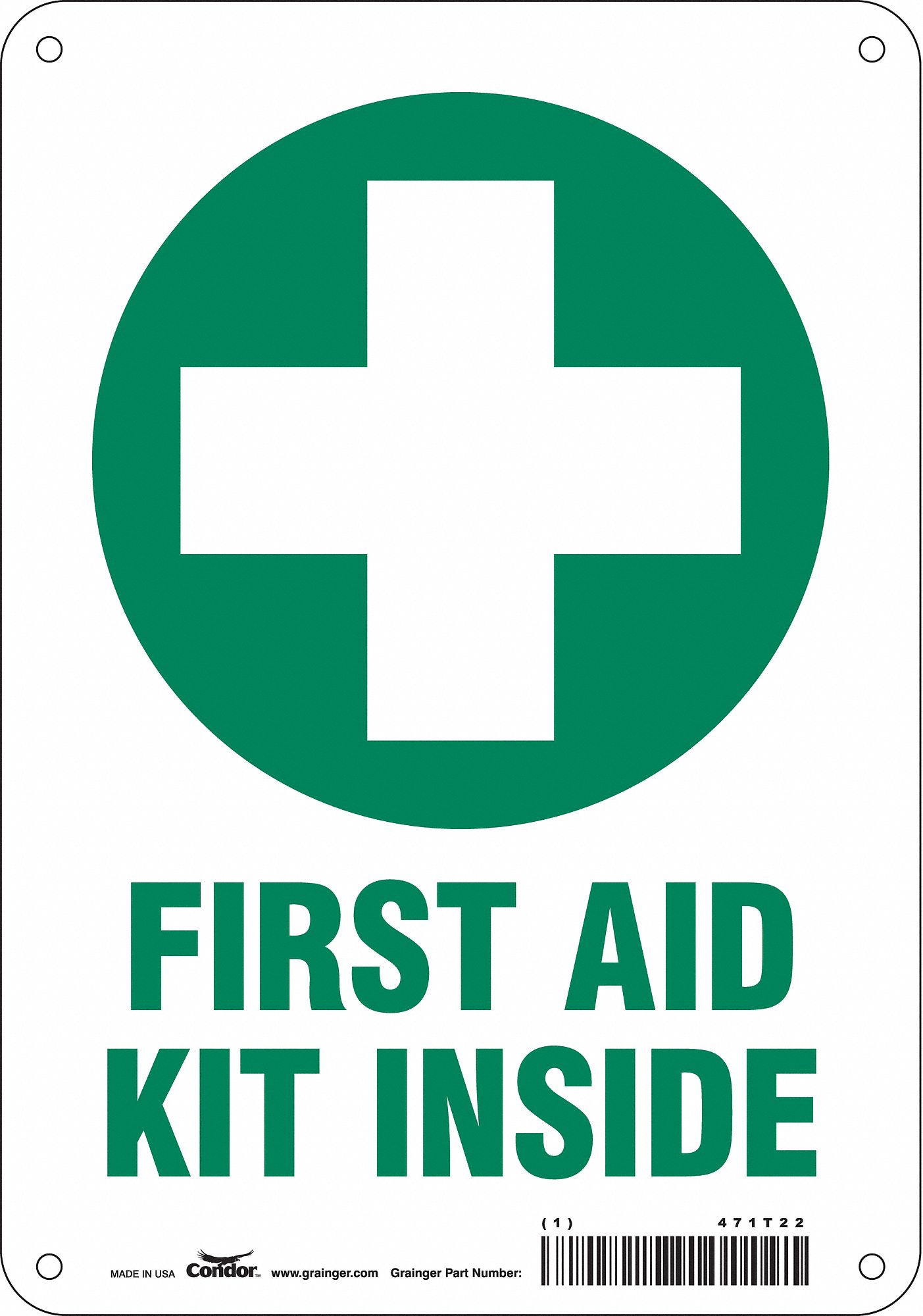 PANNEAU SECURITE,10PO X 7PO,ALUMINIUM