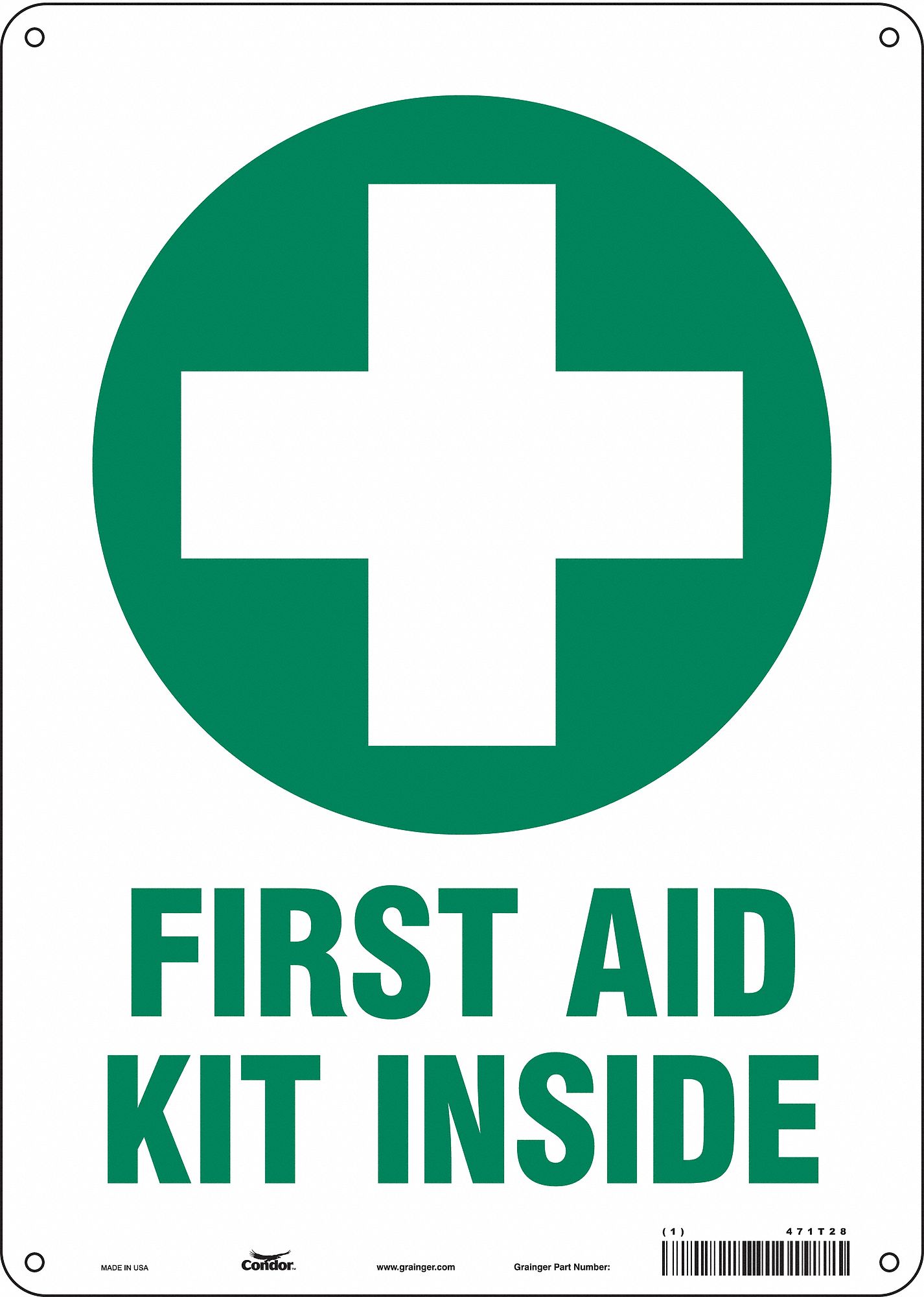 First Aid Kit Inside Safety Sign