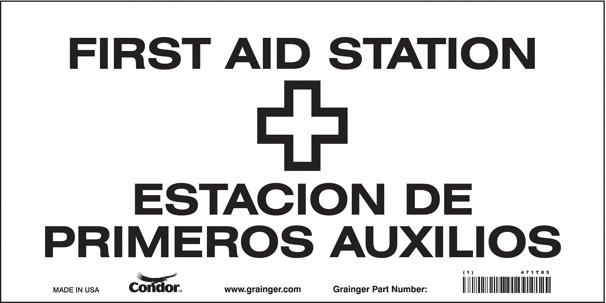 Safety Sign, 7 in x 14 in, Vinyl