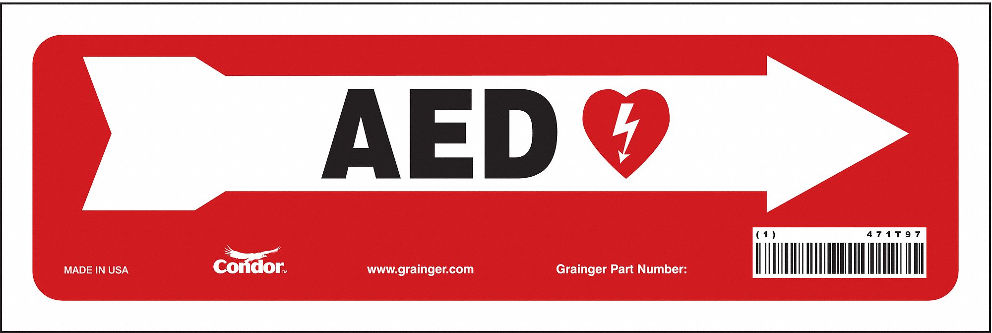 Safety Sign, 4 in x 12 in, Vinyl