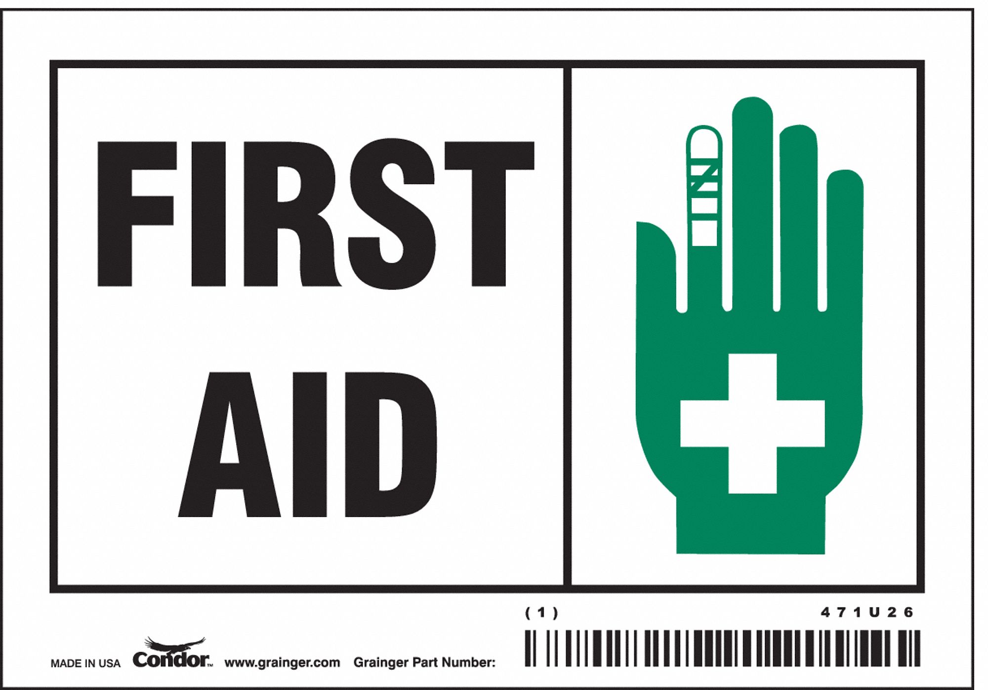 Safety Sign: Vinyl, Adhesive Sign Mounting, 3 1/2 in x 5 in Nominal Sign Size, Not Retroreflective