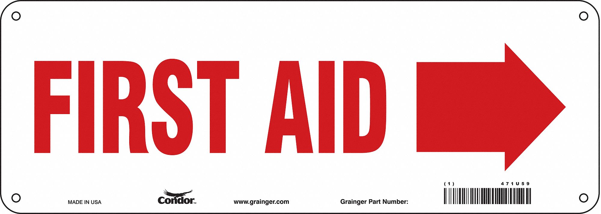 Safety Sign, 5 in x 14 in, Polyethylene