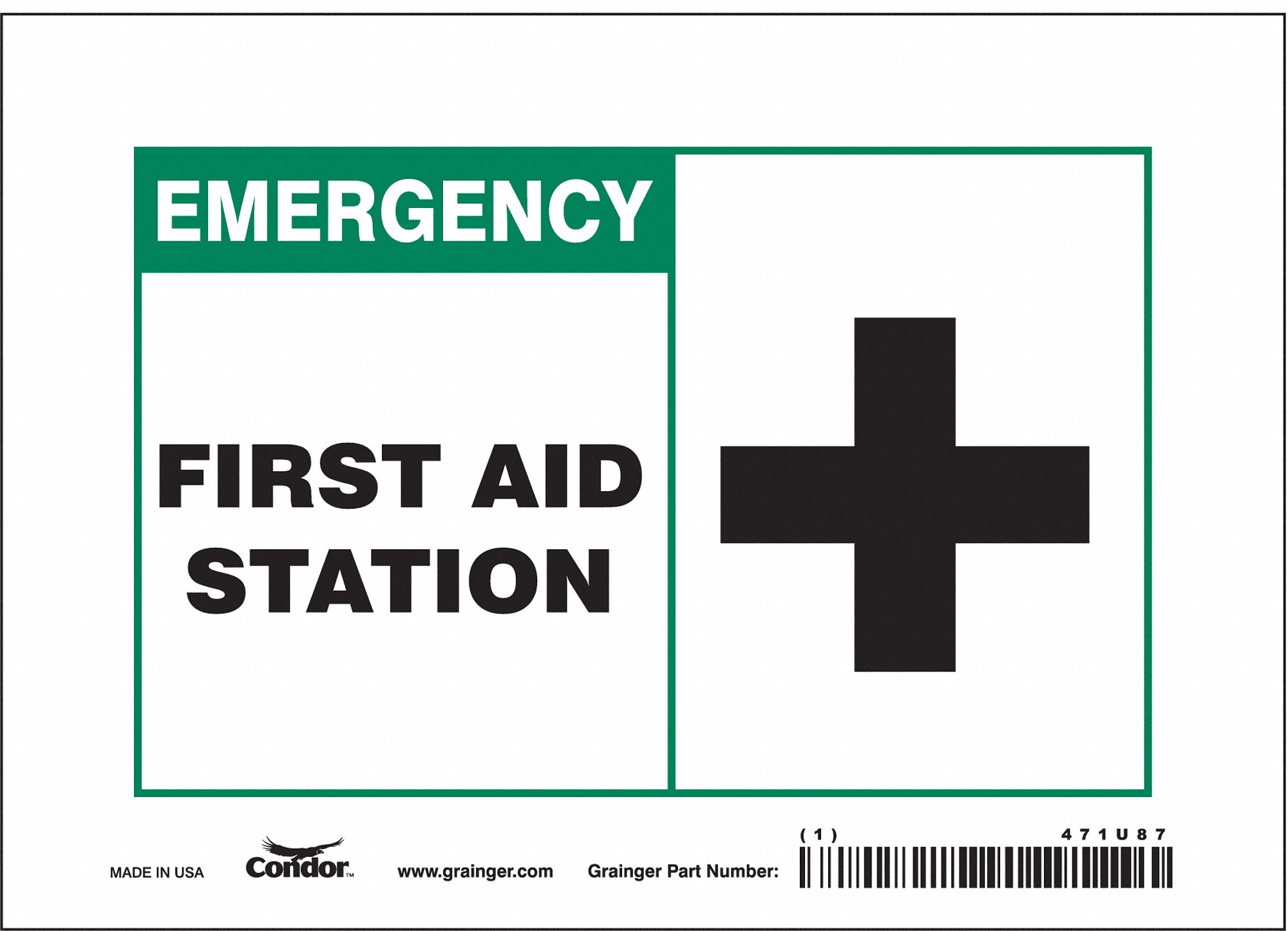 Safety Sign: Vinyl, Adhesive Sign Mounting, 5 in x 7 in Nominal Sign Size, Not Retroreflective