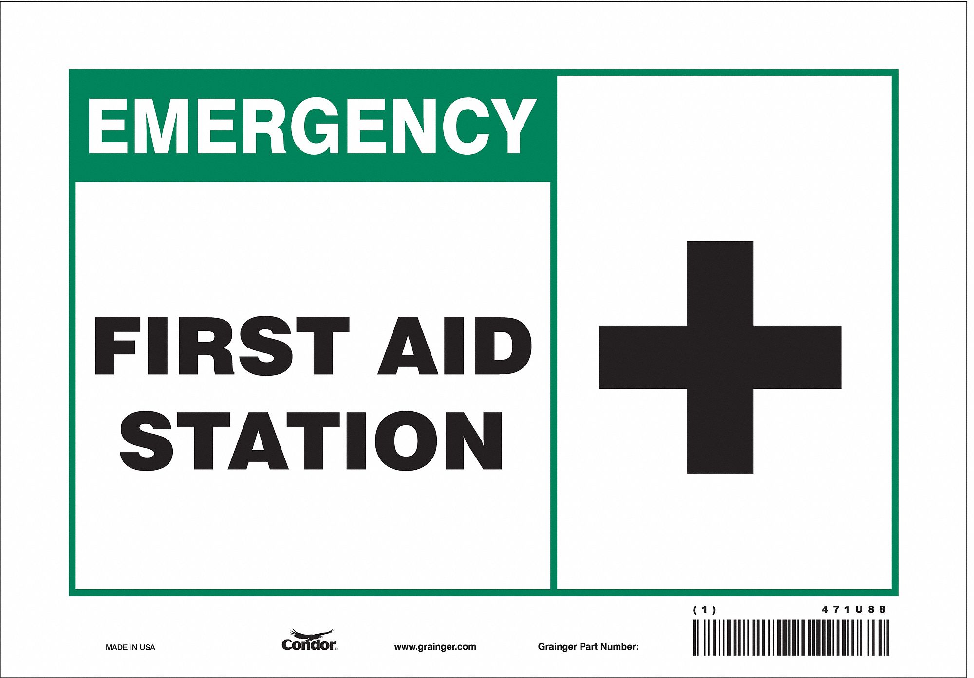 Safety Sign: Vinyl, Adhesive Sign Mounting, 7 in x 10 in Nominal Sign Size, Not Retroreflective