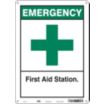 Emergency: First Aid Station. Signs