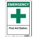 Emergency: First Aid Station. Signs
