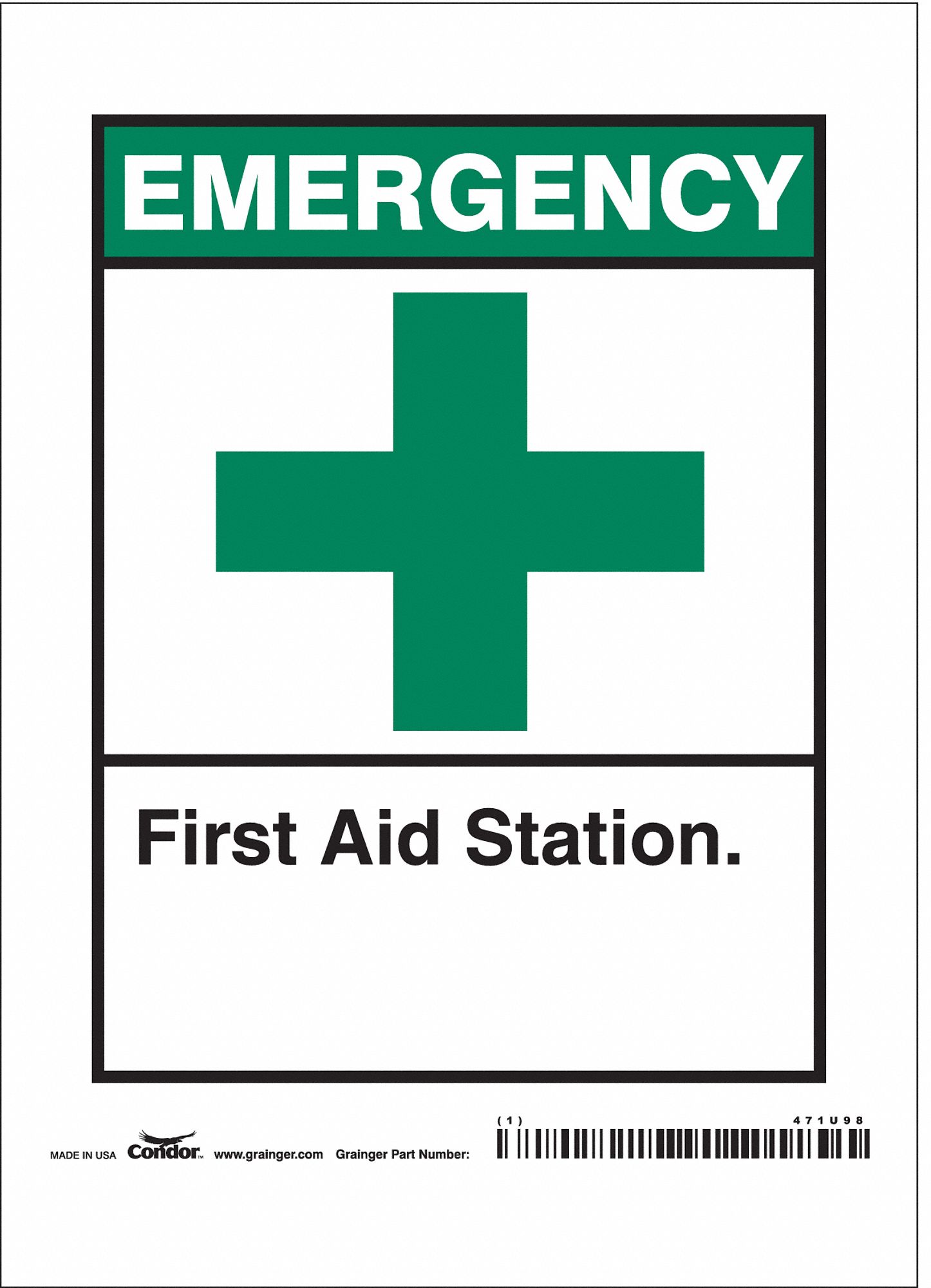 Safety Sign: Vinyl, Adhesive Sign Mounting, 7 in x 5 in Nominal Sign Size, Not Retroreflective