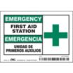 Emergency/Emergencia: First Aid Station/Unidad De Primeros Auxilios Signs