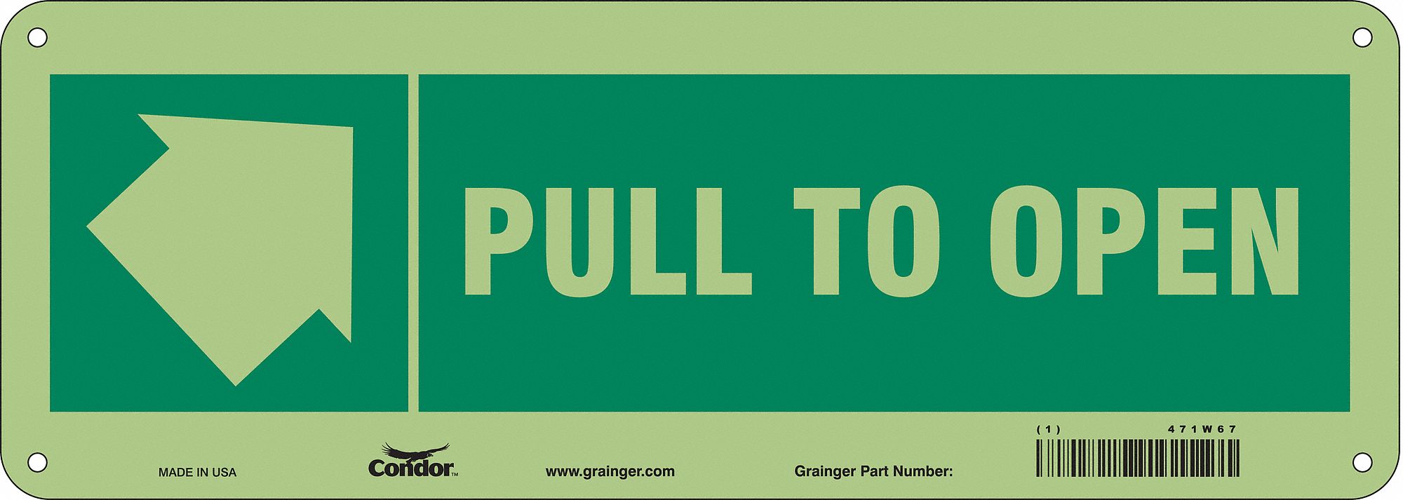 Safety Sign, 5 in x 14 in, Polyethylene