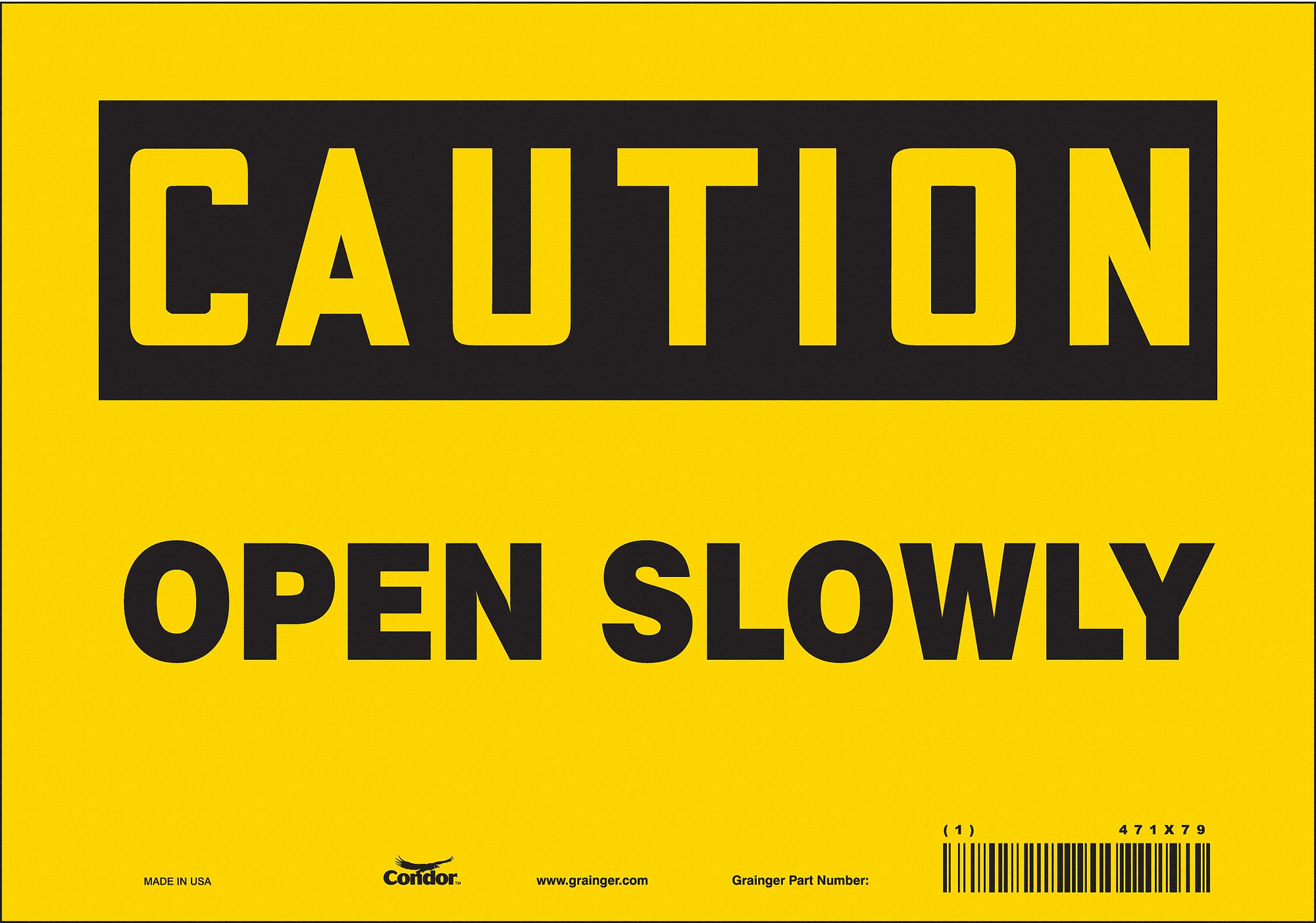 Safety Sign, 7 in x 10 in, Vinyl