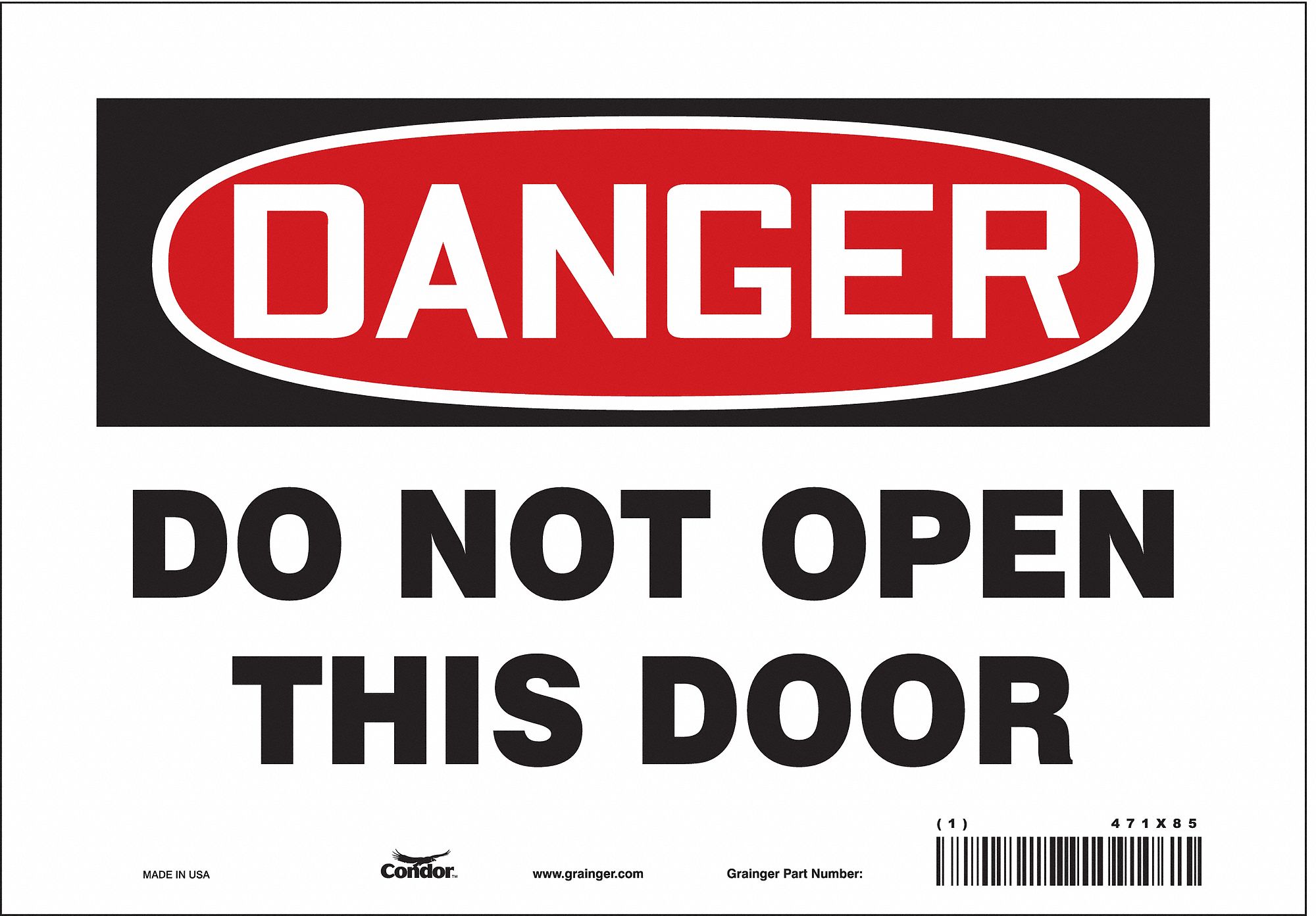 Safety Sign, 7 in x 10 in, Vinyl