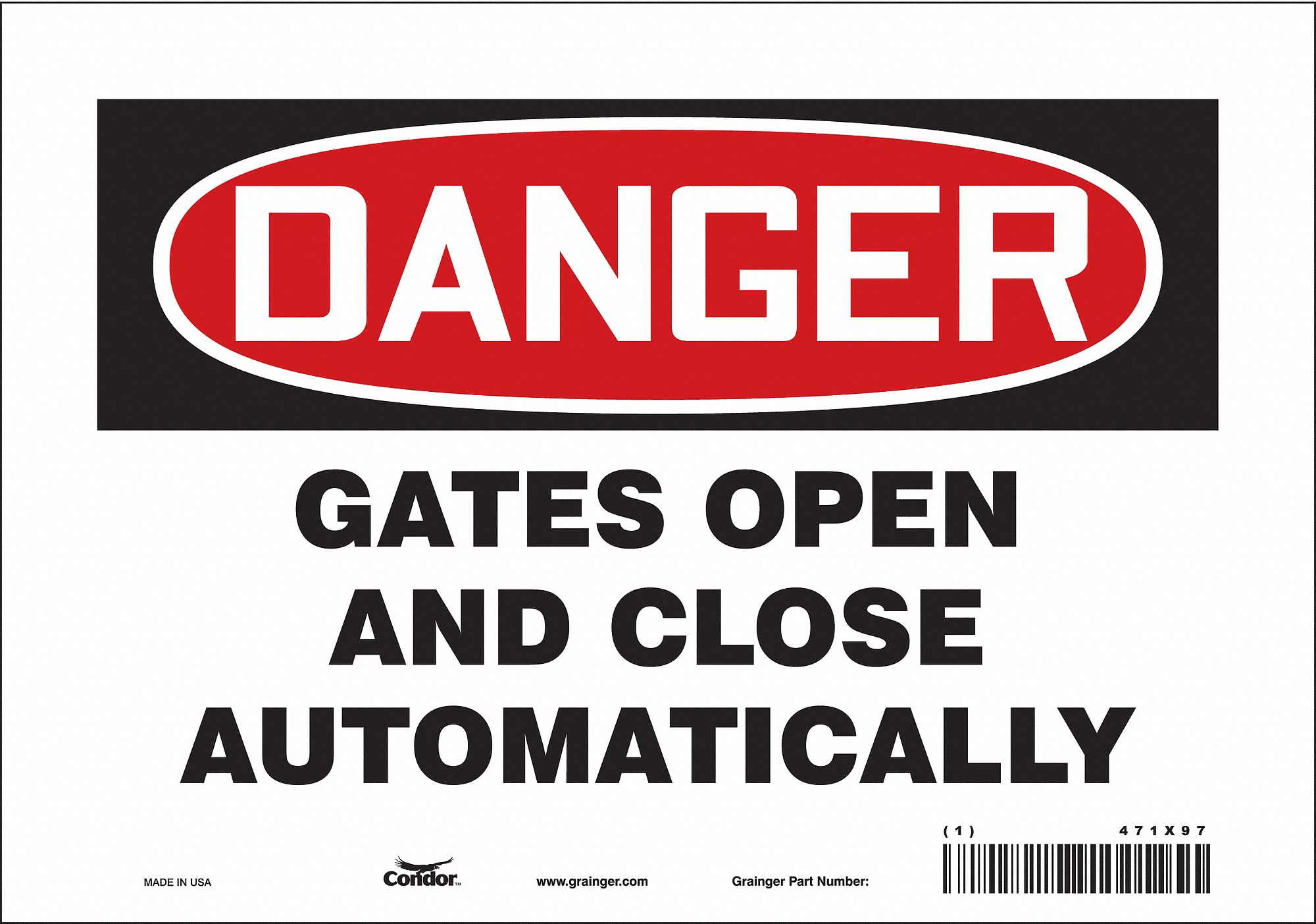 Safety Sign: Vinyl, Adhesive Sign Mounting, 7 in x 10 in Nominal Sign Size, Not Retroreflective