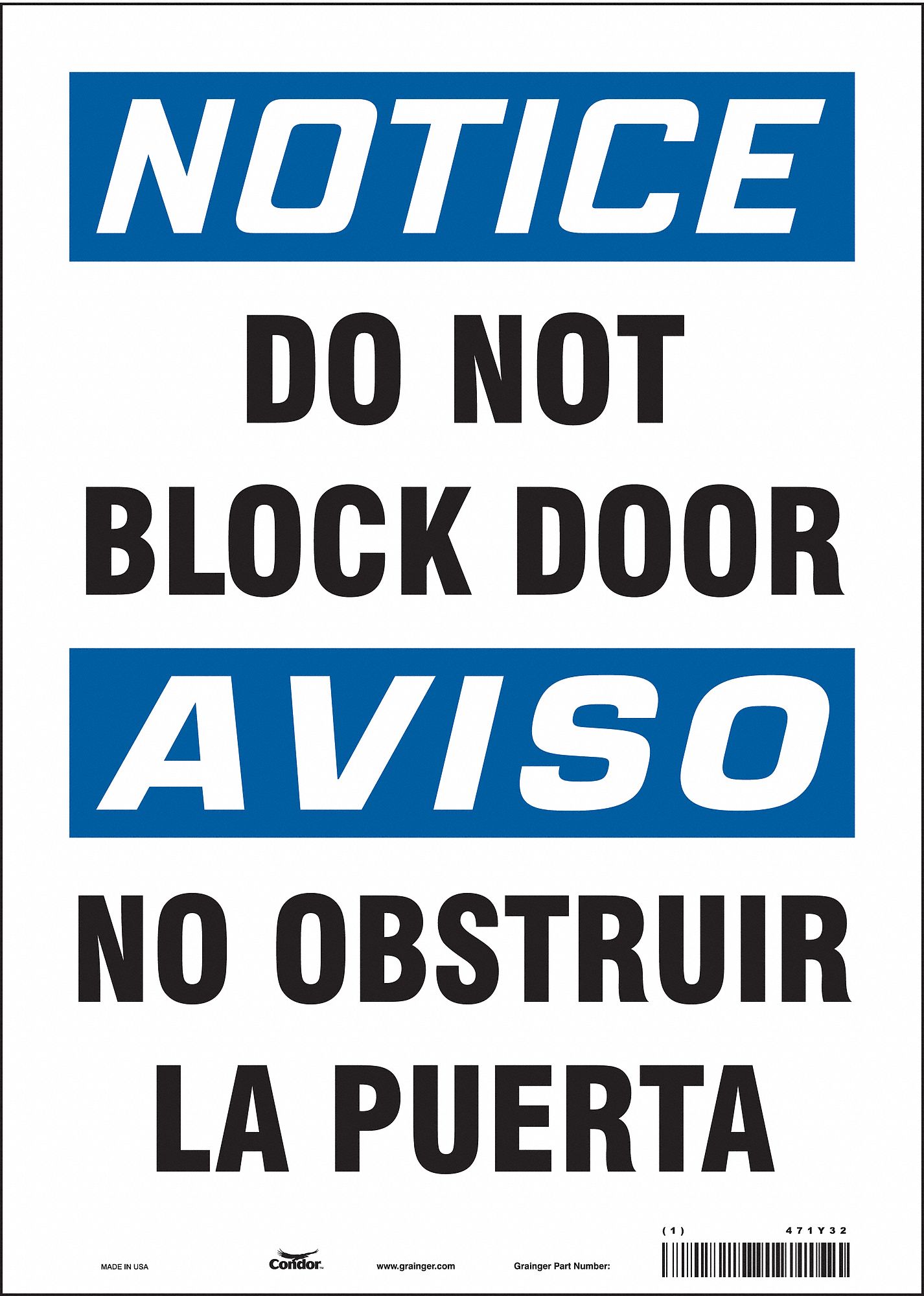 Safety Sign: Vinyl, Adhesive Sign Mounting, 14 in x 10 in Nominal Sign Size, Not Retroreflective