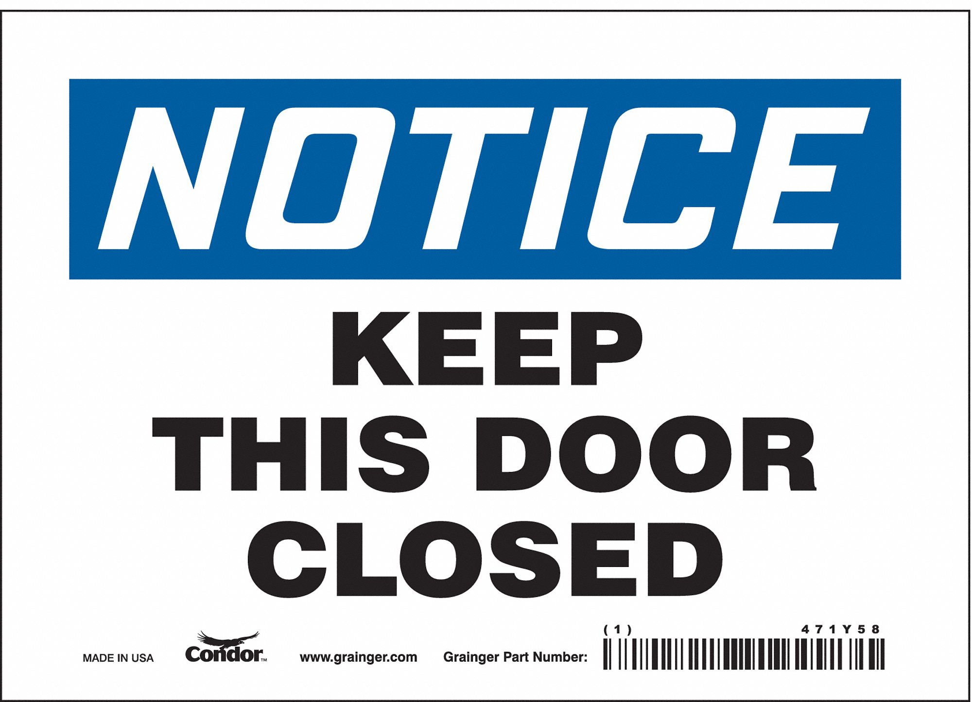 PANNEAU SECURITE,5PO X 7PO,VINYLE