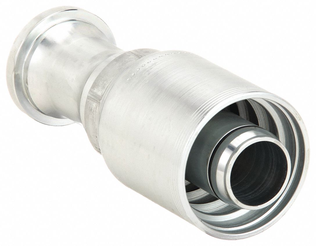 Hydraulic Crimp Fitting: Steel x Steel, 90° Elbow, -32 For Hose Dash Size, Flange x Crimp