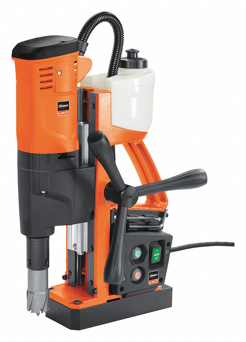 Drill Press: 450 RPM – 590 RPM, Electric Magnet, 10 1/4 in Drill Travel, 120V AC