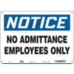 Notice: No Admittance Employees Only Signs