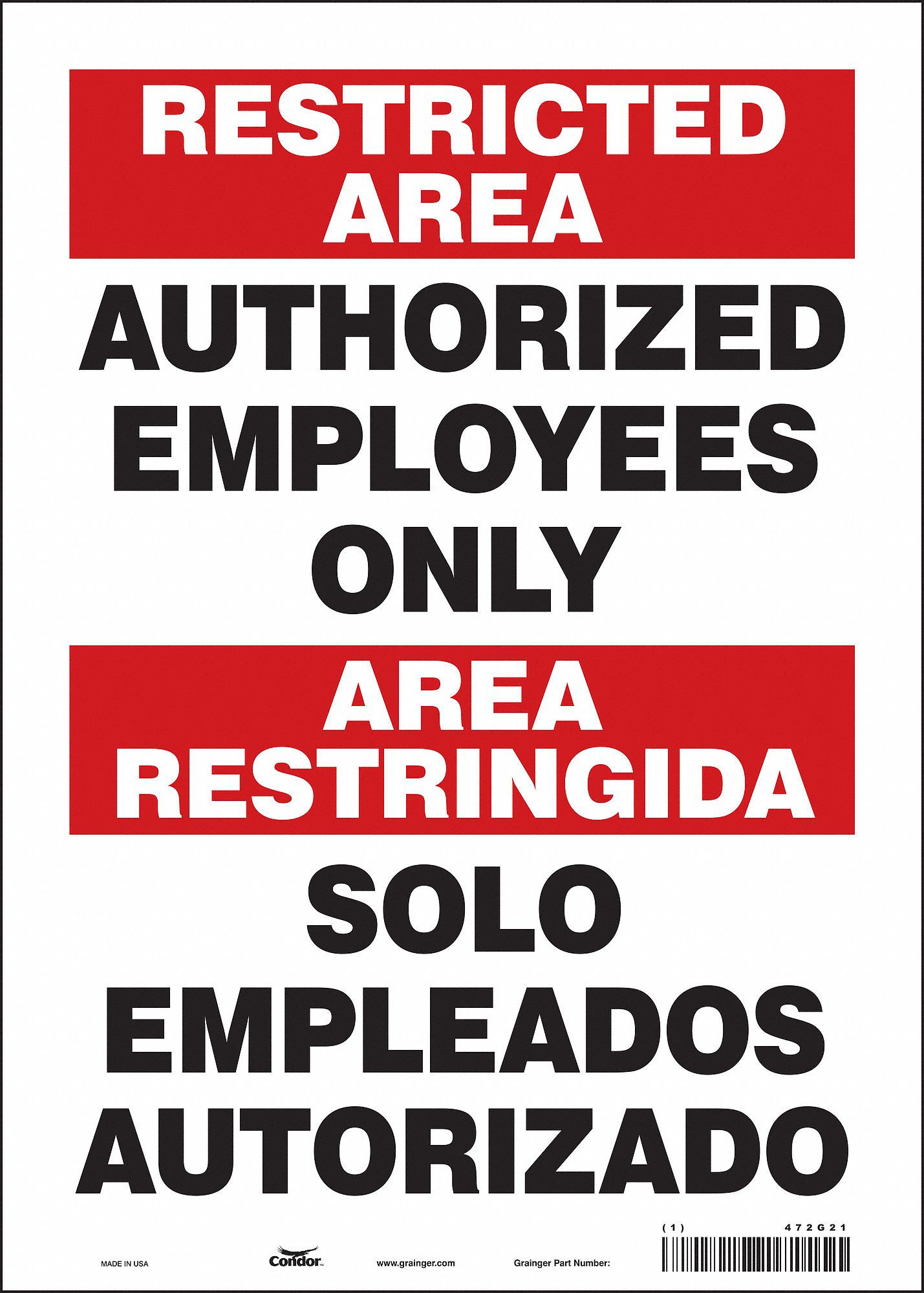 Safety Sign: Vinyl, Adhesive Sign Mounting, 14 in x 10 in Nominal Sign Size, Not Retroreflective