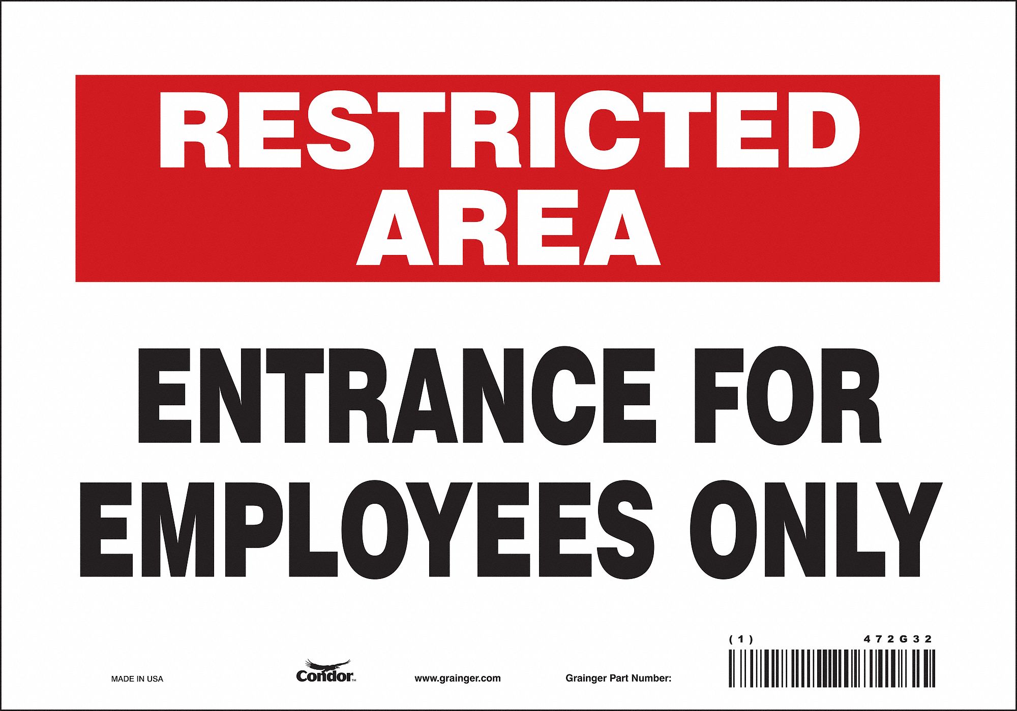 Safety Sign: Vinyl, Adhesive Sign Mounting, 7 in x 10 in Nominal Sign Size, Not Retroreflective